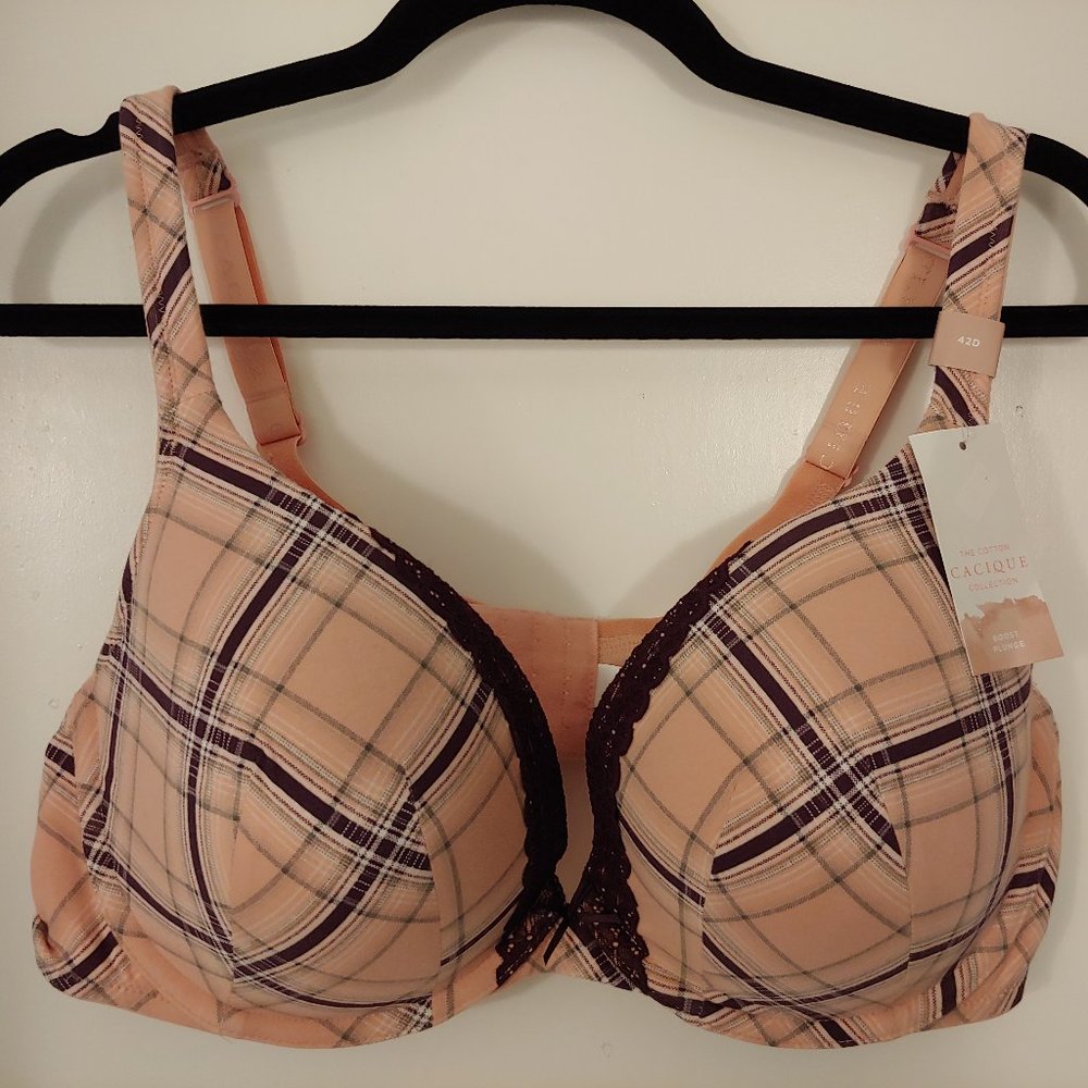 Pink plaid bra